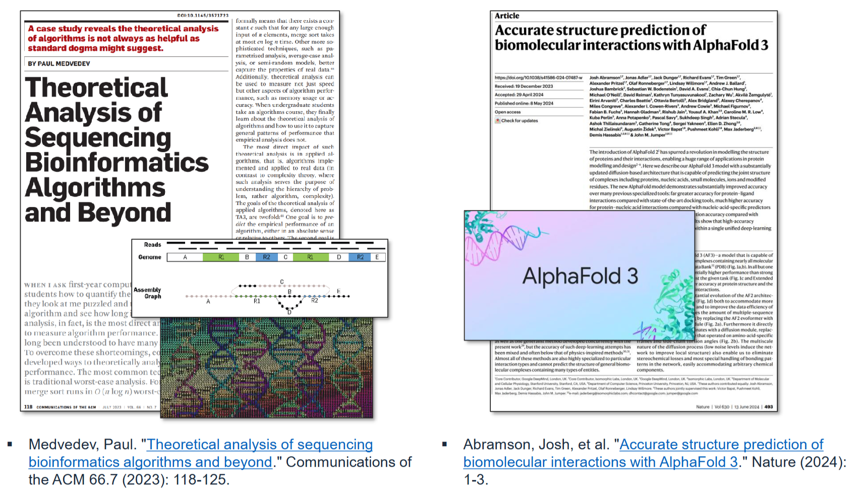 PDF p.64: AlphaFold 3 논문 (Bioinformatics의 중요성)